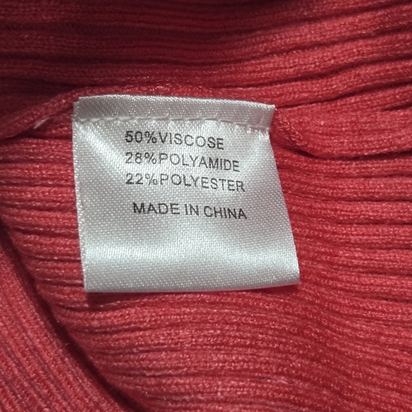 Zesica Womens Watermelon Pink Ribbed Fitted Base Layer Long Sleeve Top Size XXL - Picture 6 of 7